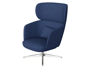BEOS - Fabric armchair with armrests with 4-spoke base by grado design
