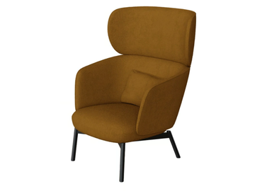 BEOS - Wing chair in fabric with steel base by grado design