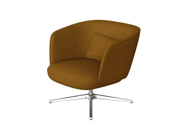 BEOS - With 4-spoke base fabric easy chair with armrests by grado design