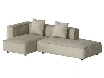 BUTTER SOFT - 2 seater fabric sofa with chaise longue by grado design