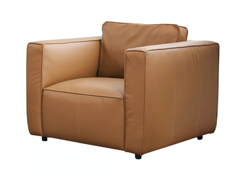 BUTTER SOFT - Leather armchair with armrests by grado design