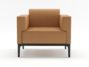 DADA - Leather armchair with armrests by grado design