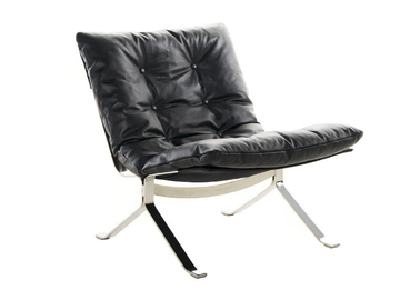 OMELETTE - Upholstered tufted leather easy chair by grado design