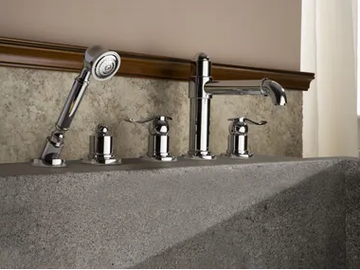 BALI - 5 hole bathtub set with hand shower by GRAFF