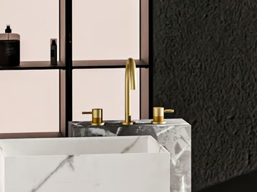 CAMEO - 3 hole chromed brass washbasin tap by GRAFF