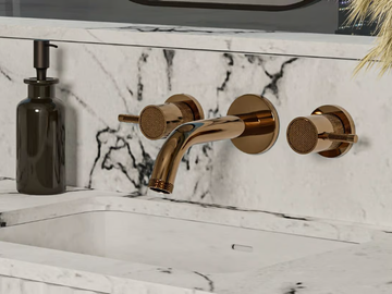 CAMEO - Wall-mounted chromed brass washbasin tap by GRAFF