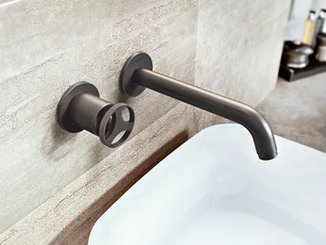 HARLEY - 2 hole wall-mounted washbasin mixer without waste by GRAFF