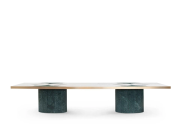 BILOBA - Rectangular marble table by Greenapple