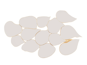 INFINITY 13 - Wall-mounted wooden mirror with gold leaf details by Greenapple