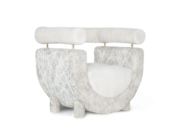 MEL - Velvet easy chair with armrests by Greenapple