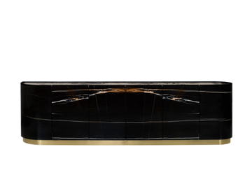 OLIVAL - Sahara Noir marble sideboard with integrated lighting by Greenapple
