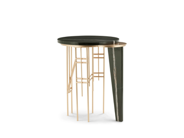 PALAFITA - Sahara Noir marble high side table by Greenapple