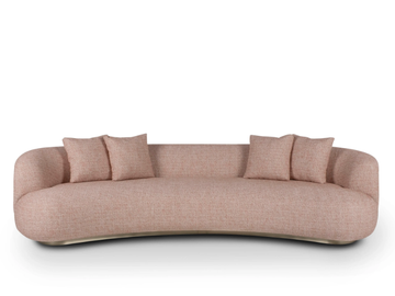 TWINS - Curved 4 seater fabric sofa by Greenapple