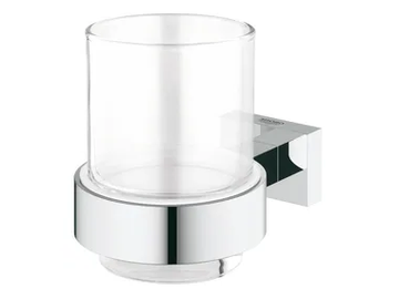 ESSENTIALS CUBE - Wall-mounted metal toothbrush holder by Grohe