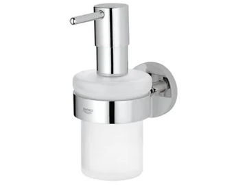 ESSENTIALS - Wall-mounted satin glass Bathroom soap dispenser by Grohe