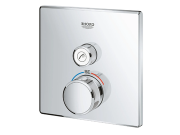 GROHTHERM SMARTCONTROL - Recessed shower mixer with plate by Grohe