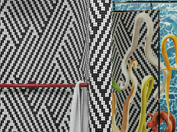BLACK&WHITE - Indoor/outdoor ceramic mosaic by gruppo bardelli