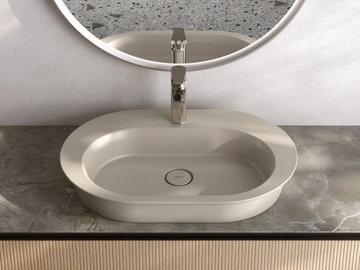 AVIGO - Countertop oval ceramic washbasin by Gruppo Geromin