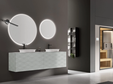 ECLIPSE ECL02 - Suspended bathroom cabinet with drawers by Gruppo Geromin
