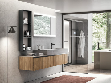 ELITE 08 - Wall-mounted vanity unit with drawers by Gruppo Geromin