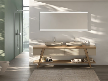 FRATINO FRA01 - Floor-standing wooden vanity unit by Gruppo Geromin