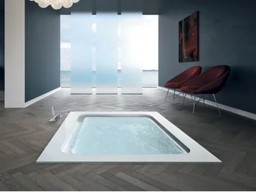 INFINITY BOLLA R - Hydromassage rectangular bathtub by Gruppo Geromin