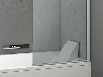 LINE - Crystal bathtub wall panel by Gruppo Geromin