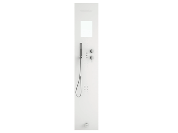 Rigenera 200 built-in wall installation - Wall-mounted Solid Surface shower panel by Gruppo Geromin