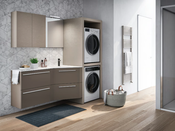 STORE EXCELLENT 03 - Wall-mounted wooden laundry room cabinet by Gruppo Geromin