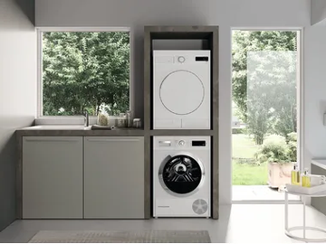 STORE STO08 - Laundry room cabinet with hinged doors for washing machine by Gruppo Geromin