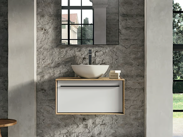 SUITE 05 - Wall-mounted wooden vanity unit by Gruppo Geromin