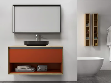 SUITE SUI02 - Wall-mounted vanity unit with drawers by Gruppo Geromin
