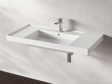VERA - Wall-mounted ceramic washbasin by Gruppo Geromin