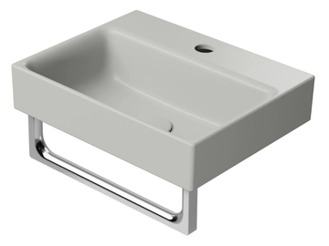COLOR ELEMENTS 40X32 - Inset wall-mounted rectangular ceramic washbasin by GSI ceramica