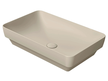 COLOR ELEMENTS 60X38 - Semi-inset rectangular ceramic washbasin by GSI ceramica