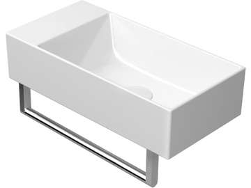 KUBE X 50X25 - Rectangular ceramic handrinse basin by GSI ceramica