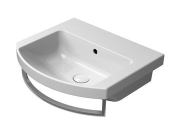 NORM 51X45 - Single ceramic washbasin with towel rail by GSI ceramica