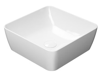 NUBES 38X38 - Countertop square ceramic washbasin by GSI ceramica