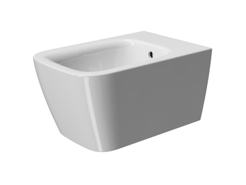 NUBES 55 - Wall-hung back to wall ceramic bidet with overflow by GSI ceramica