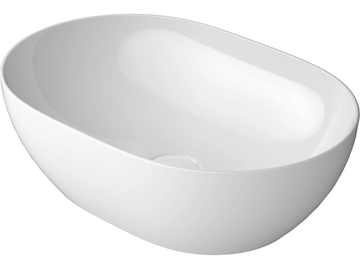 PURA 50X35 - Countertop oval single washbasin by GSI ceramica