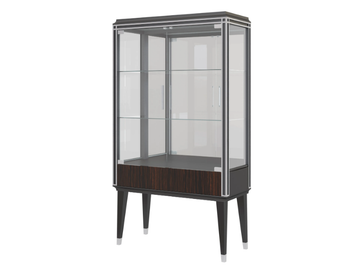 ALEXANDER - Wood veneer display cabinet with integrated lighting by Guerra Vanni