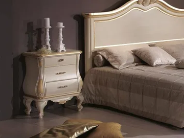 AMELIA - Rectangular solid wood bedside table with drawers by Guerra Vanni