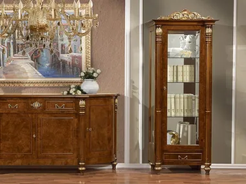 CLASSICO 2071 - Solid wood display cabinet by Guerra Vanni