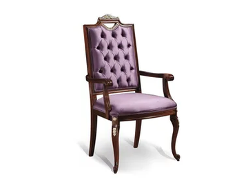 CLASSICO 879P - Tufted beech chair with armrests by Guerra Vanni