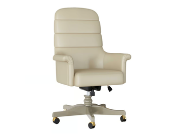 CLIZIA - Height-adjustable swivel leather executive chair by Guerra Vanni