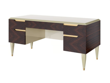 CLIZIA - Rectangular solid wood office desk with drawers by Guerra Vanni