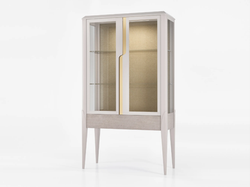 CLIZIA - Solid wood display cabinet with integrated lighting by Guerra Vanni