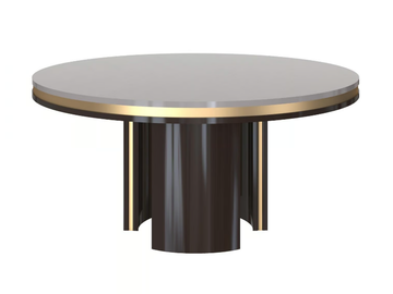 DAFNE - Round wood veneer table by Guerra Vanni