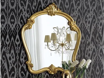 EVA - Framed wall-mounted solid wood mirror by Guerra Vanni