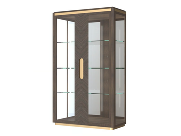 HERMES - Wood veneer display cabinet by Guerra Vanni